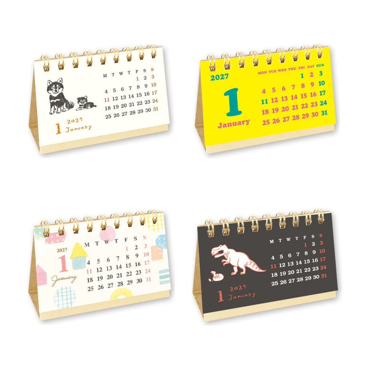 Kalender - 2027 - Desk Calendar - Business Card Size
