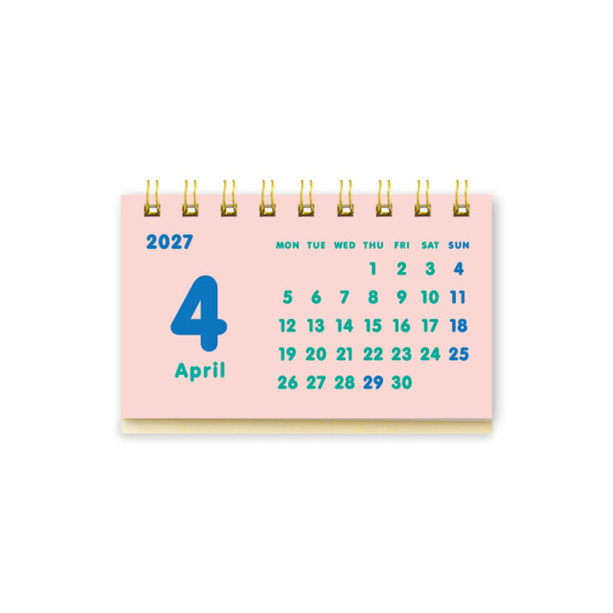 Kalender - 2027 - Desk Calendar - Business Card Size