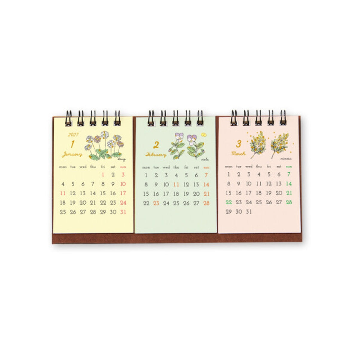Kalender - 2027 - Desk Calendar - 3 Months