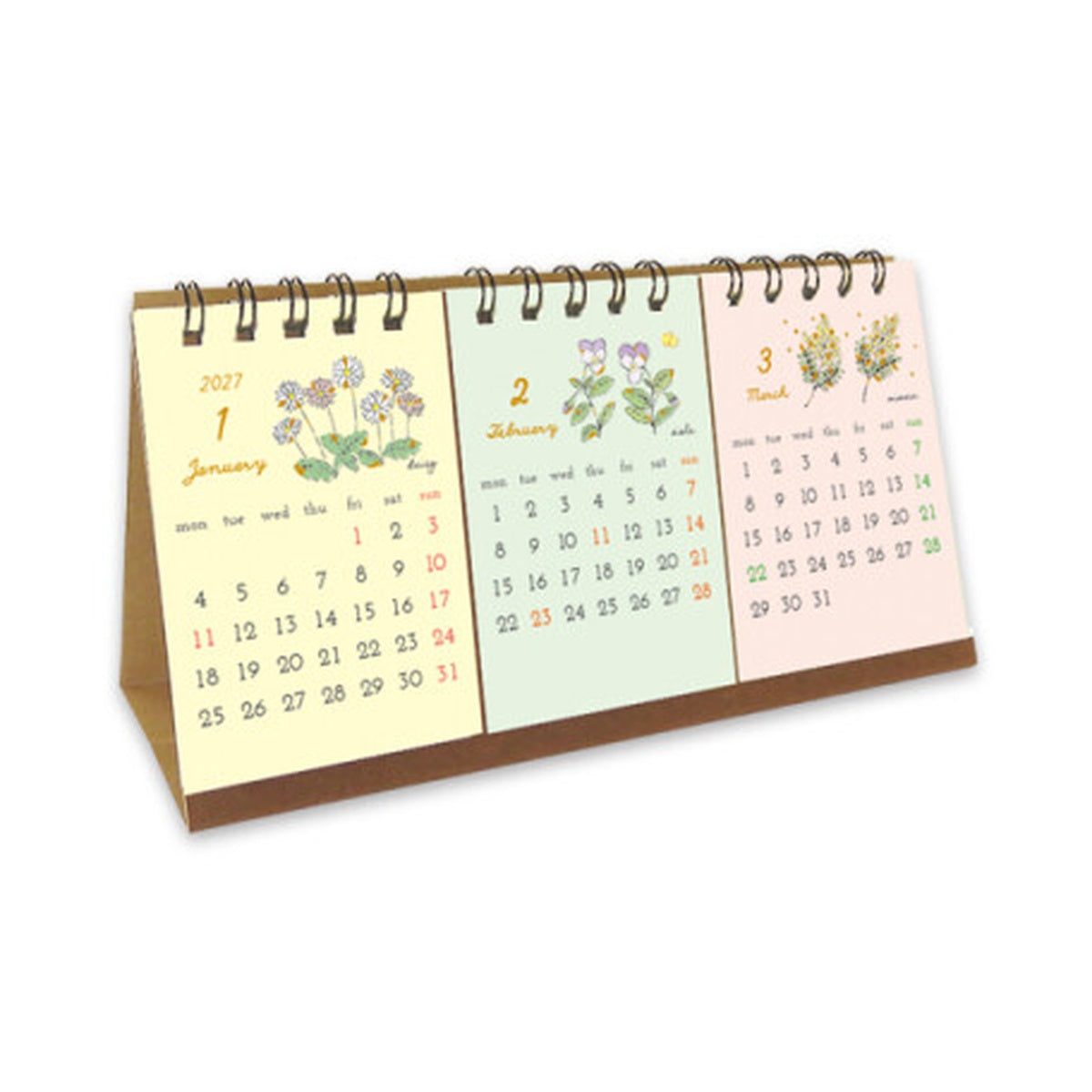 Kalender - 2027 - Desk Calendar - 3 Months
