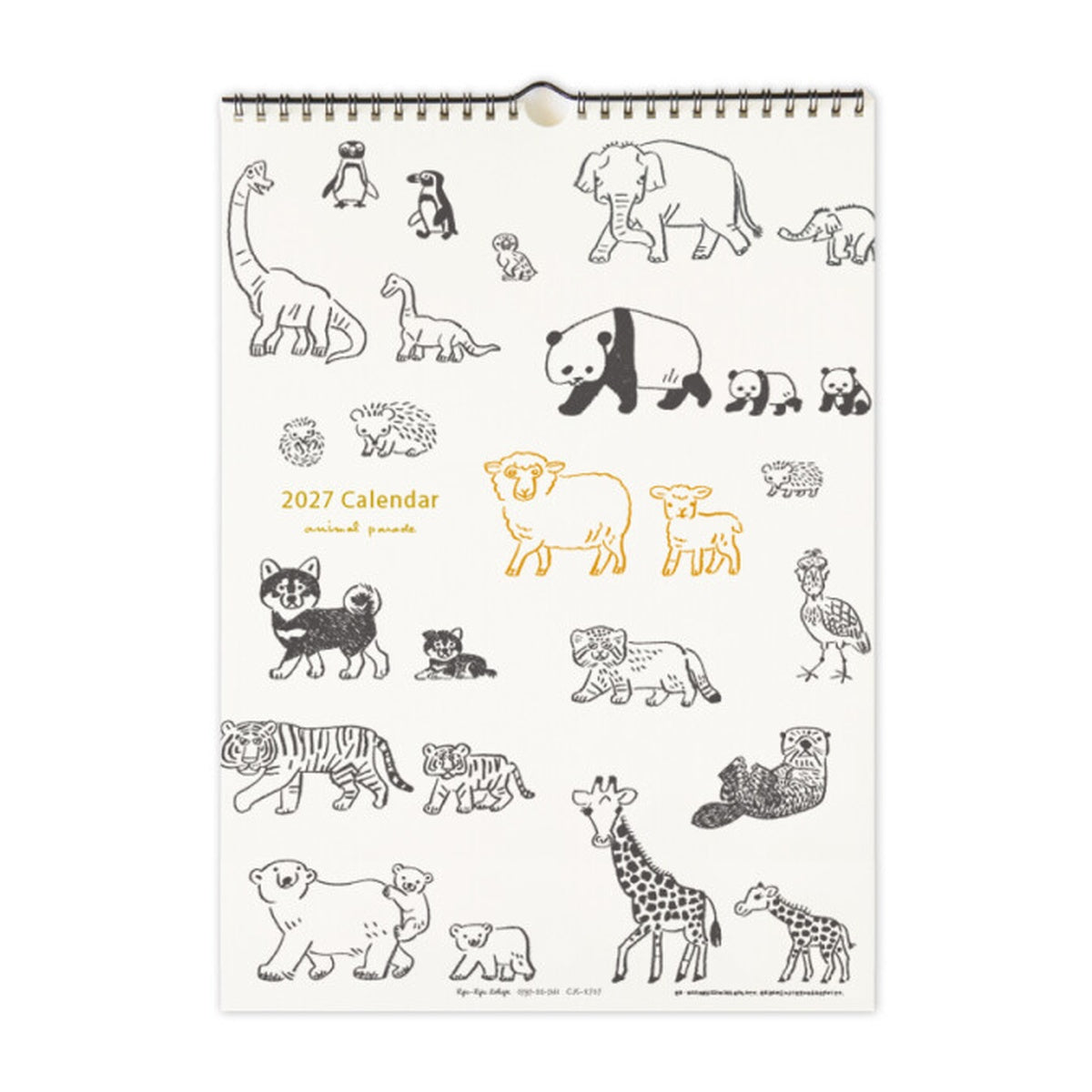 Kalender - 2027 - Wall Calendar - Animal Parade