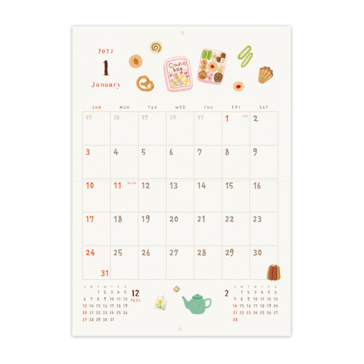 Kalender - 2027 - Wall Calendar - Stitch