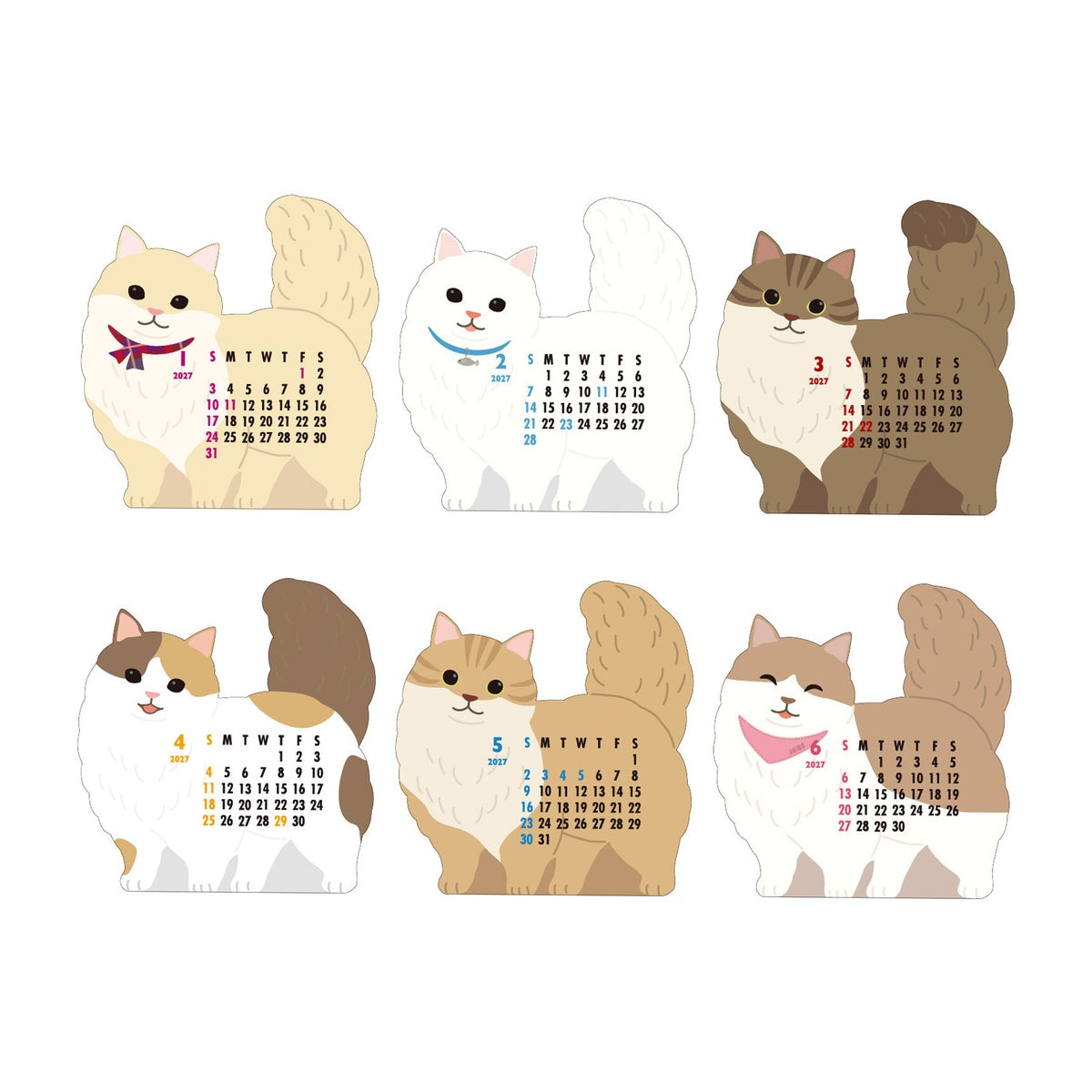 Kalender - 2027 - Mini Stand-Kalender