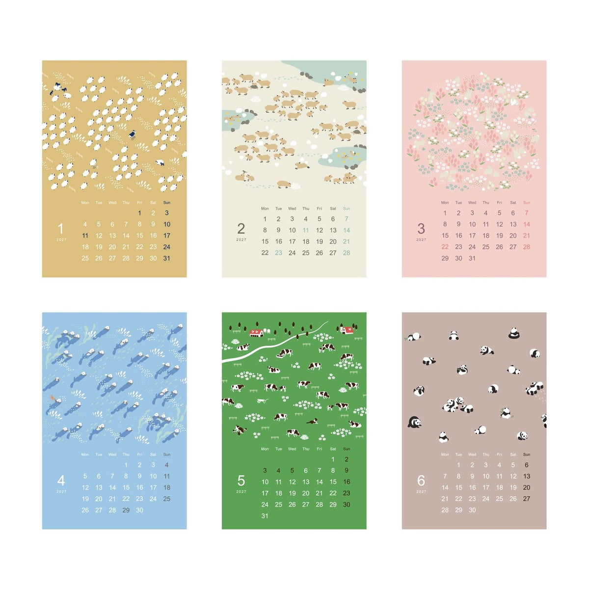 Kalender - 2027 - Tischkalender - Ring-Kalender (hoch)