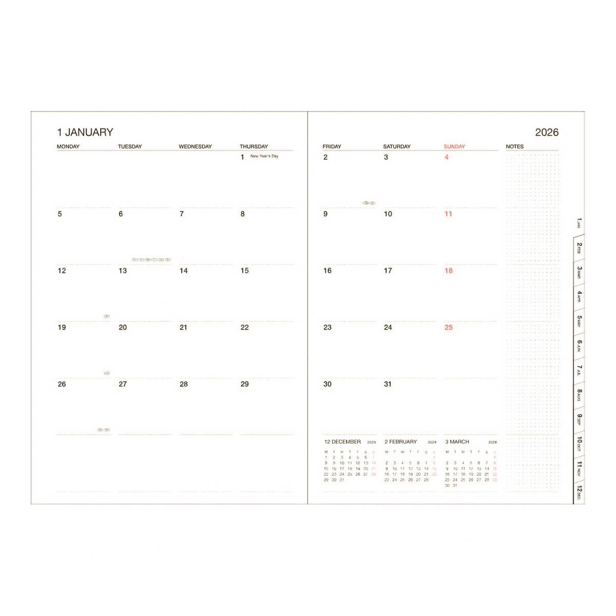 Kalender Tagebuch - MARK'S - AGENDA 2026 - A5 - Cats