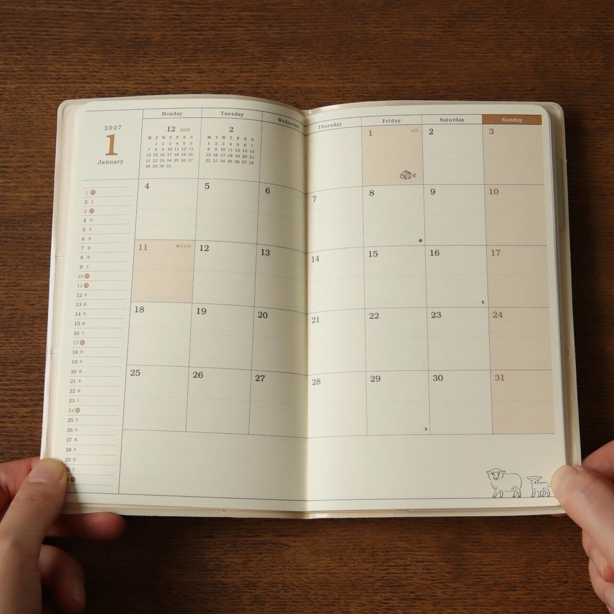 Kalender Tagebuch - RYU-RYU - Animal Parade - 2026-2027 - Month - B6 slim