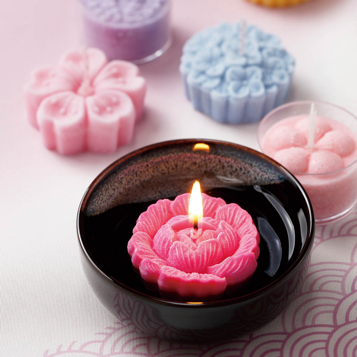 Kerzenset - Cup Candle Set - Akari Hana Tour + Flower Calendar