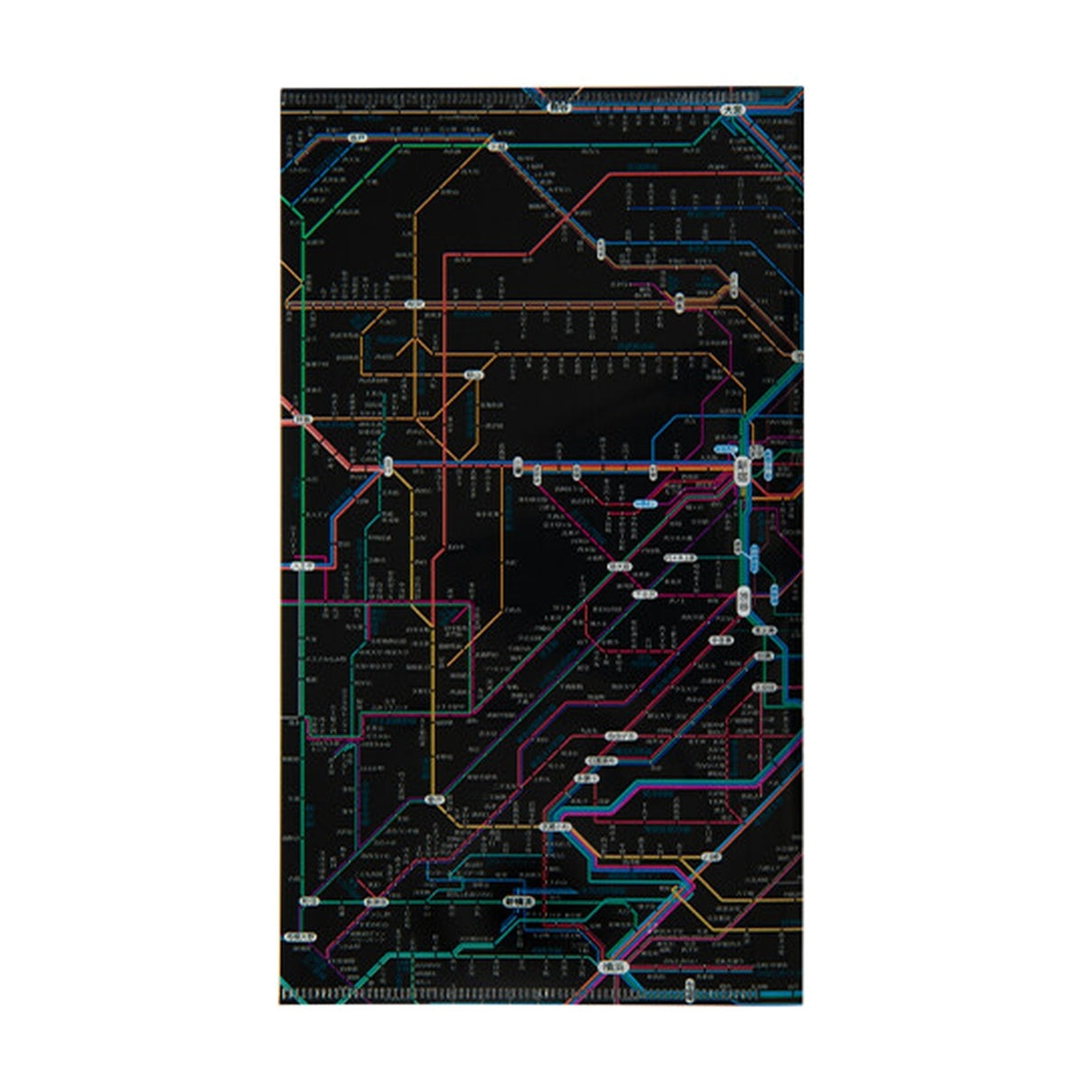 Dokumentenhülle - Tokyo Cartographic - Railway Map A4L - Ticket Holder