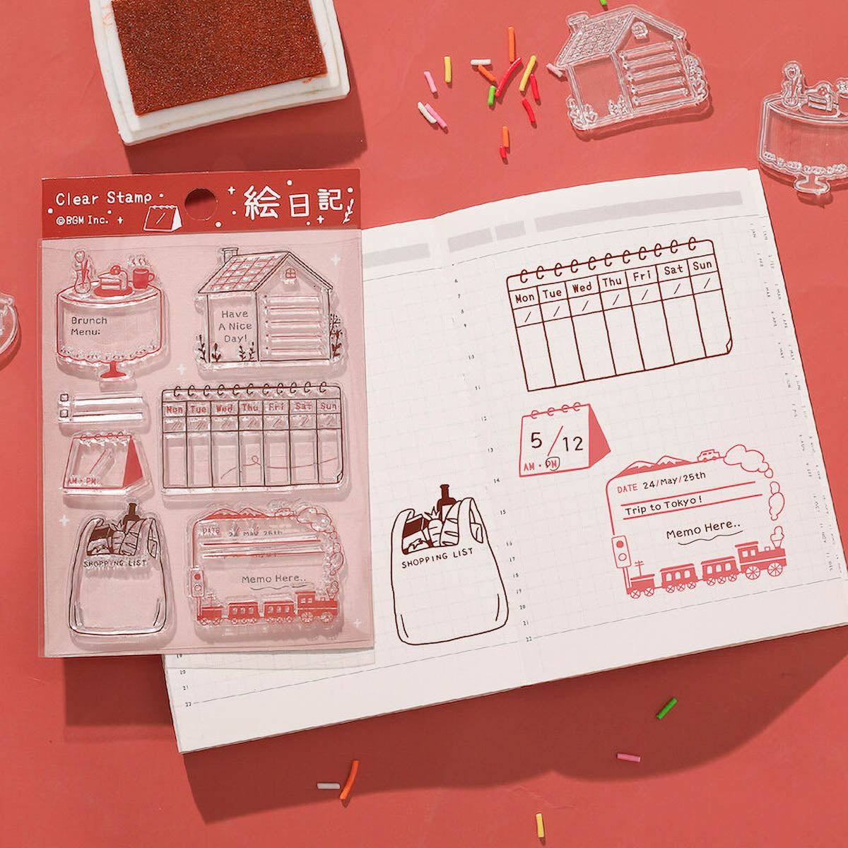 Acryl Stempel - BGM - Tagebuch - Vol. 1