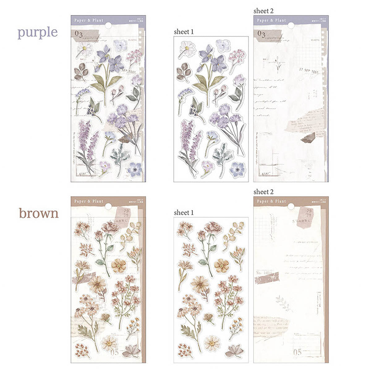 Deko-Sticker - Paper & Plant
