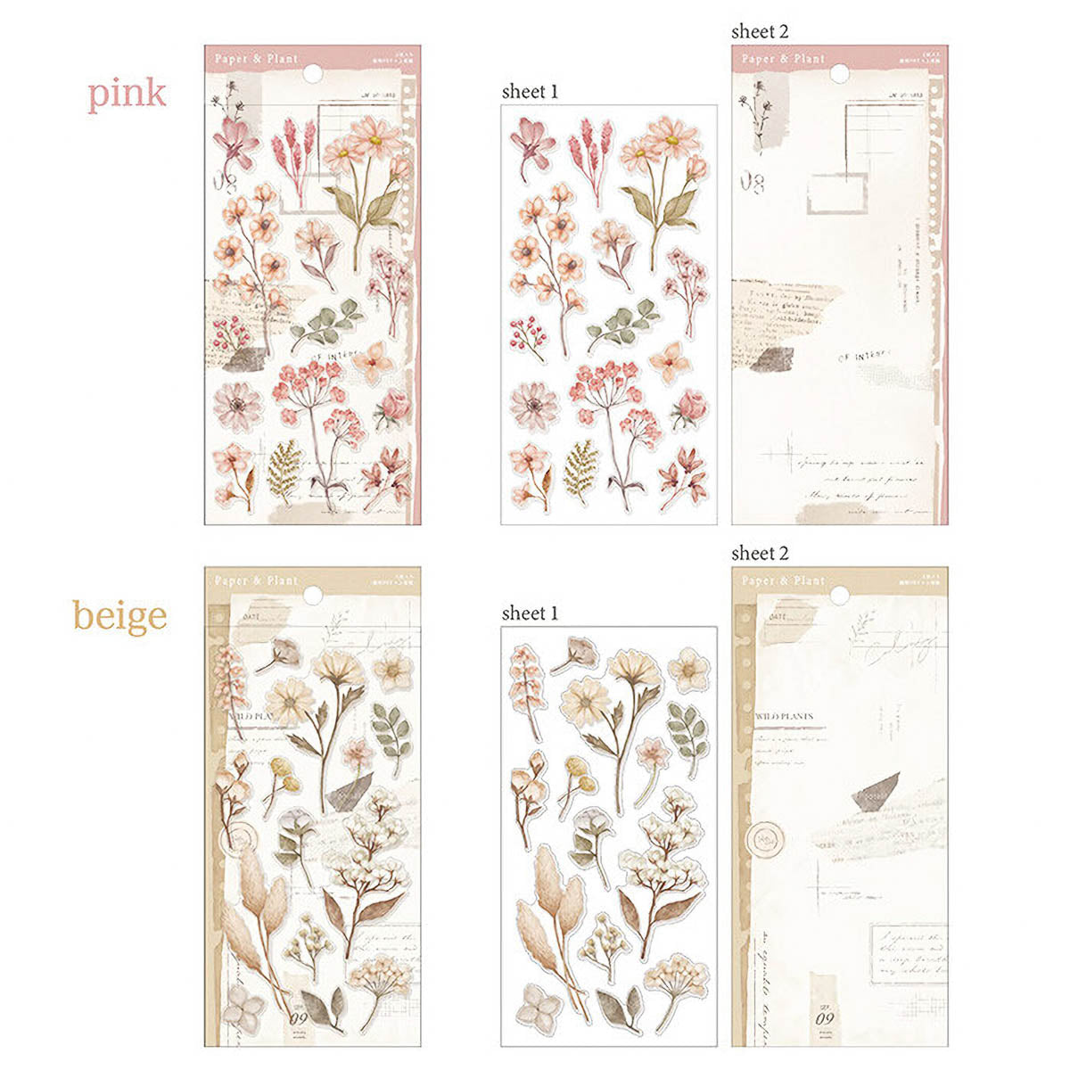 Deko-Sticker - Paper & Plant