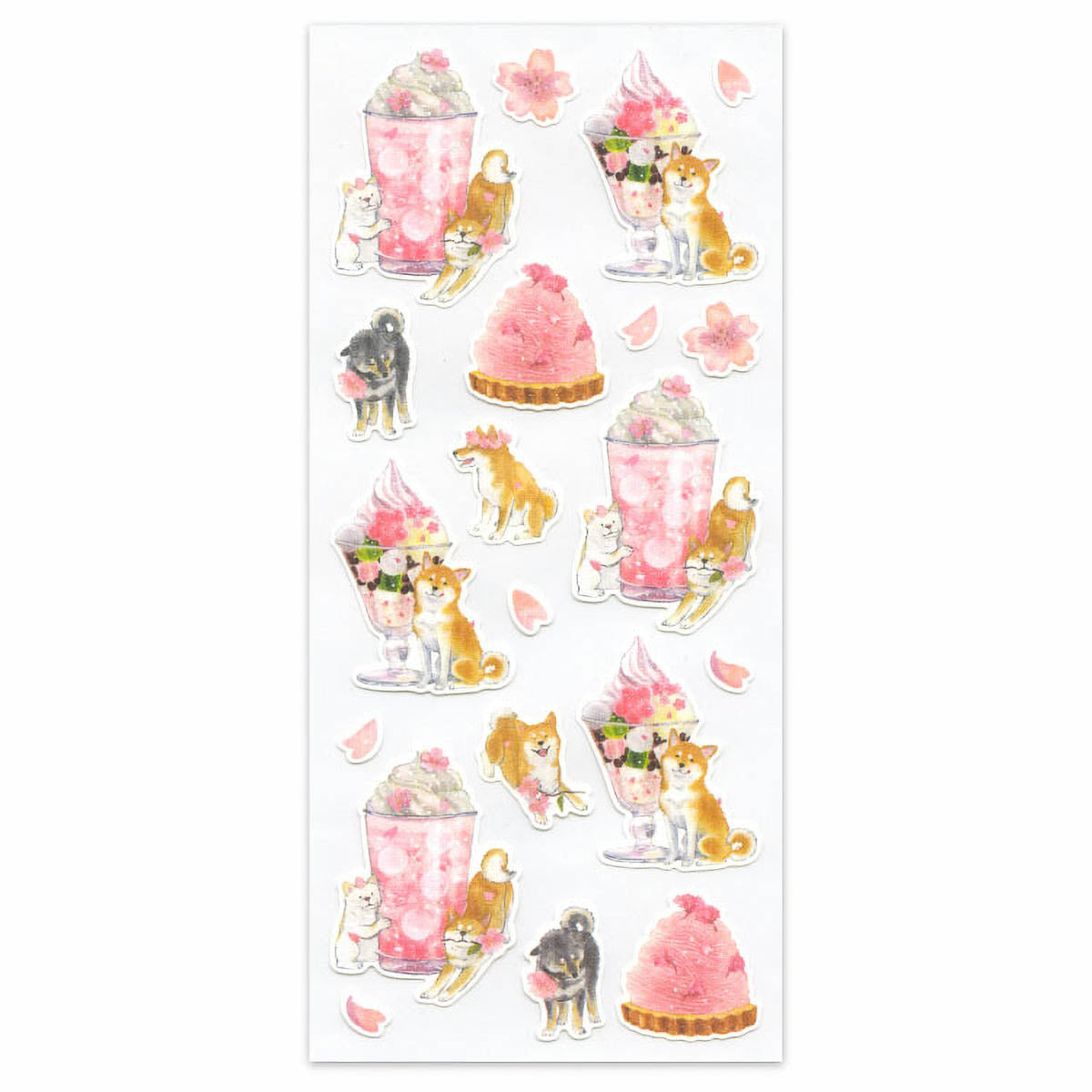 Deko-Sticker - Shiba Inu - Spring