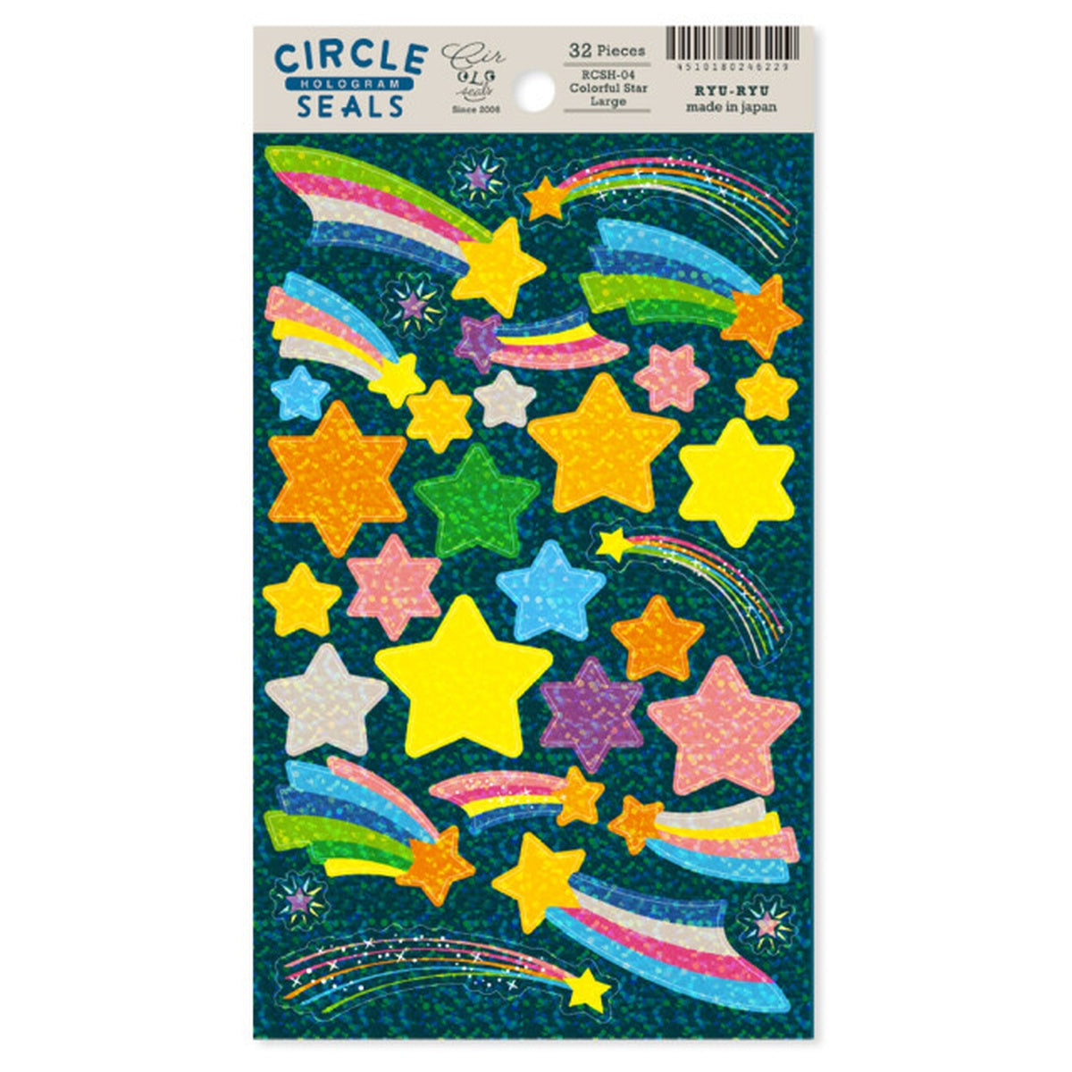 Deko-Sticker - RYU-RYU - Glitter Circle Stickers - Hologram