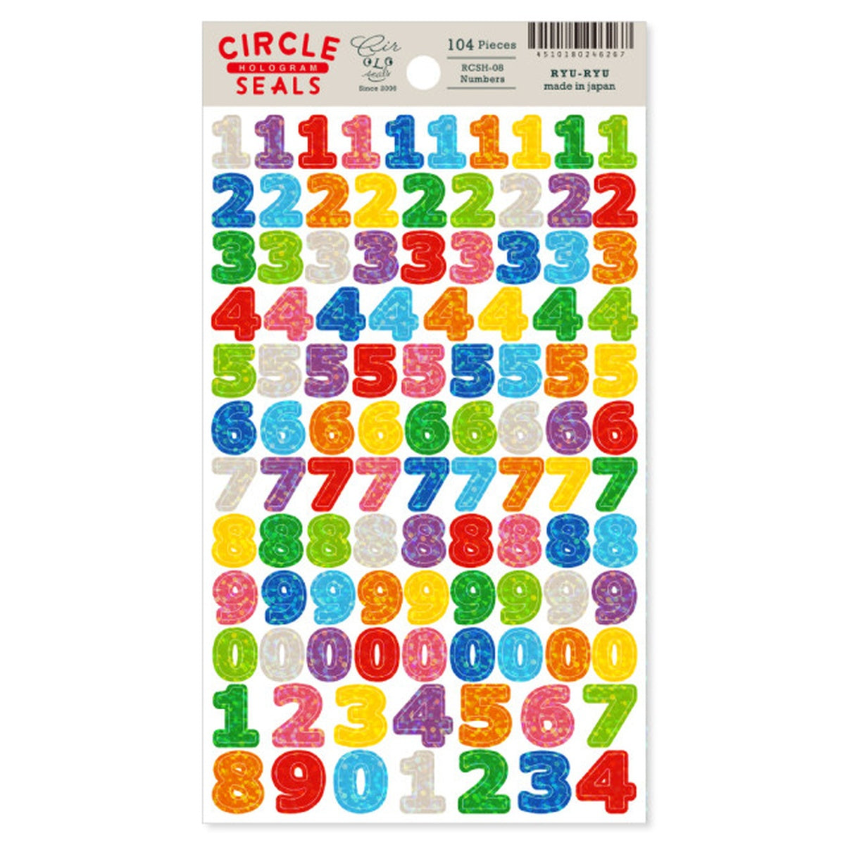 Deko-Sticker - RYU-RYU - Glitter Circle Stickers - Hologram