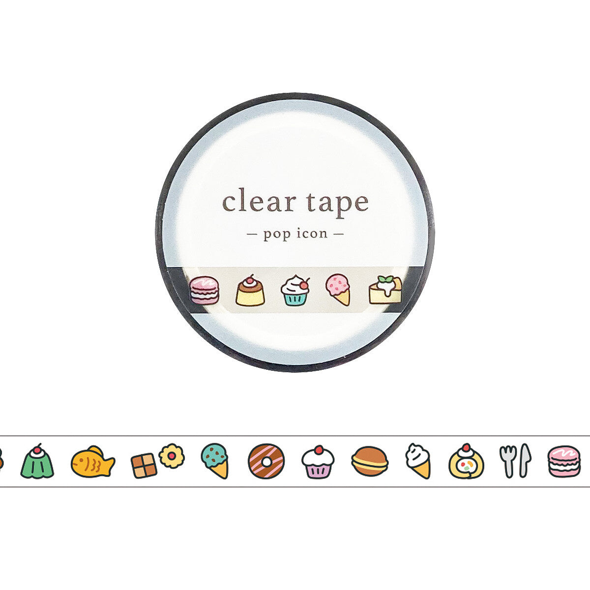 Decoration Tape - clear tape - Pop Icon - 7mm