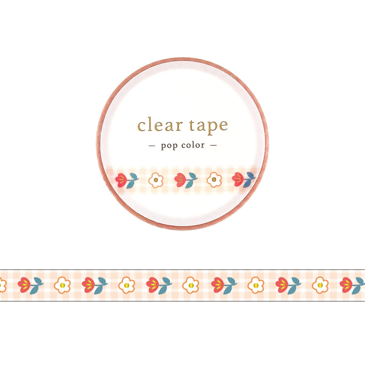 Decoration Tape - clear tape - Pop Color - Foil Stamped - 7mm