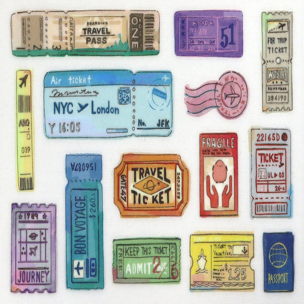 Stoffaufkleber - Fabric Transfer Sticker - Travel