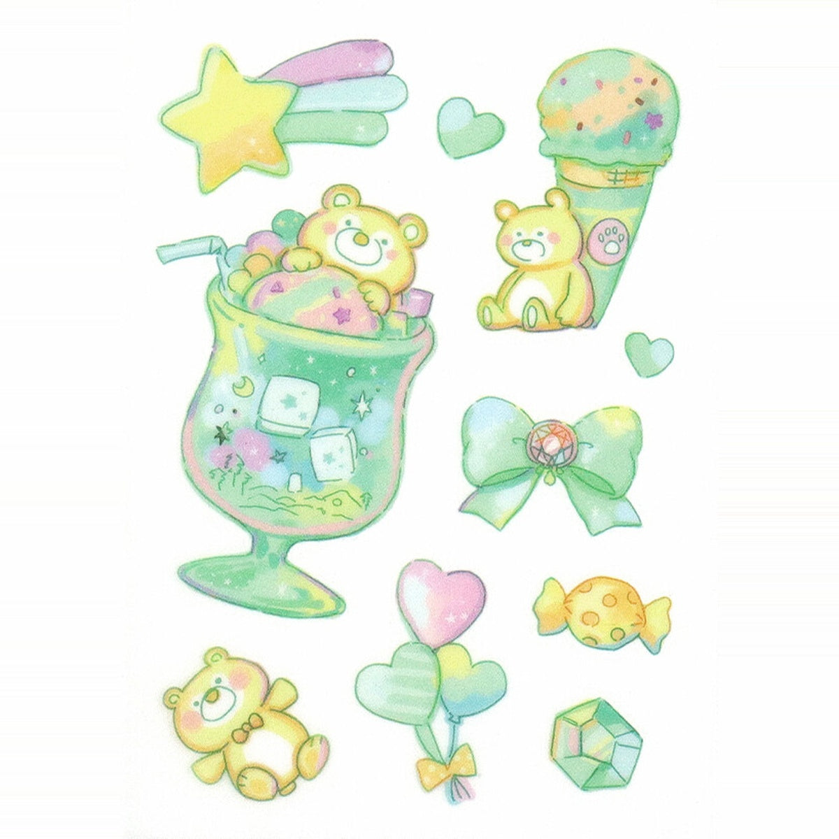 Stoffaufkleber - Fabric Transfer Sticker - Pastel Phantasy