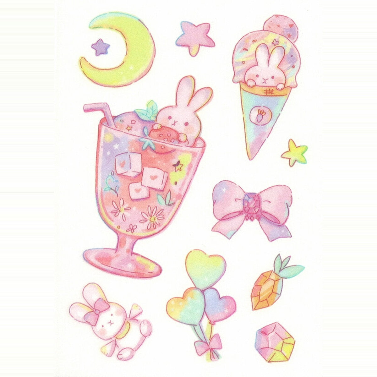Stoffaufkleber - Fabric Transfer Sticker - Pastel Phantasy