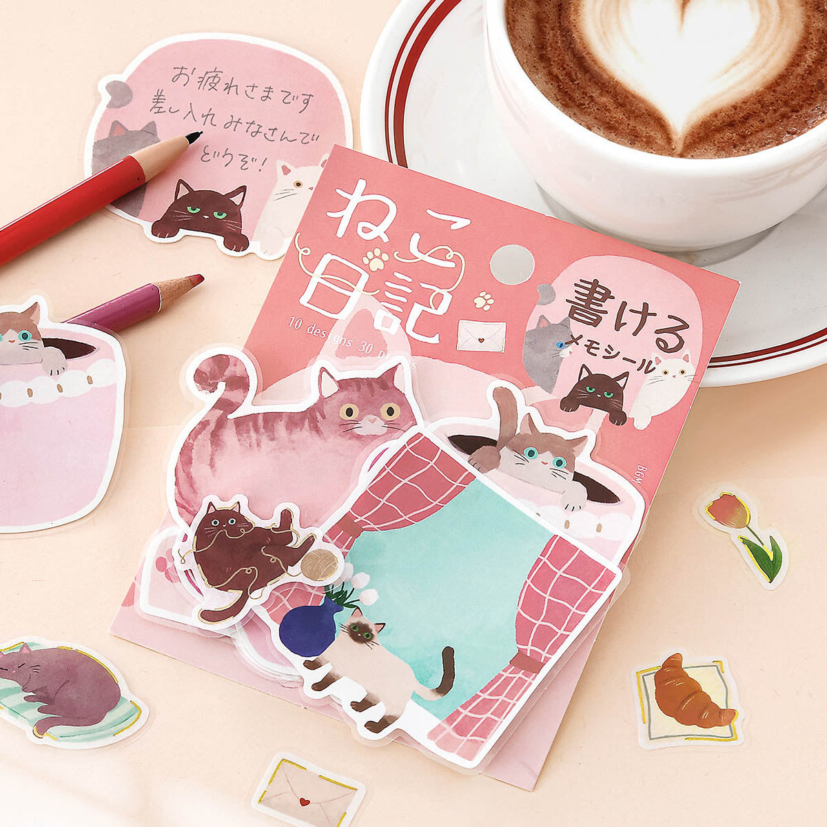 Flockensticker - Memo Stickers »Cat Diary«