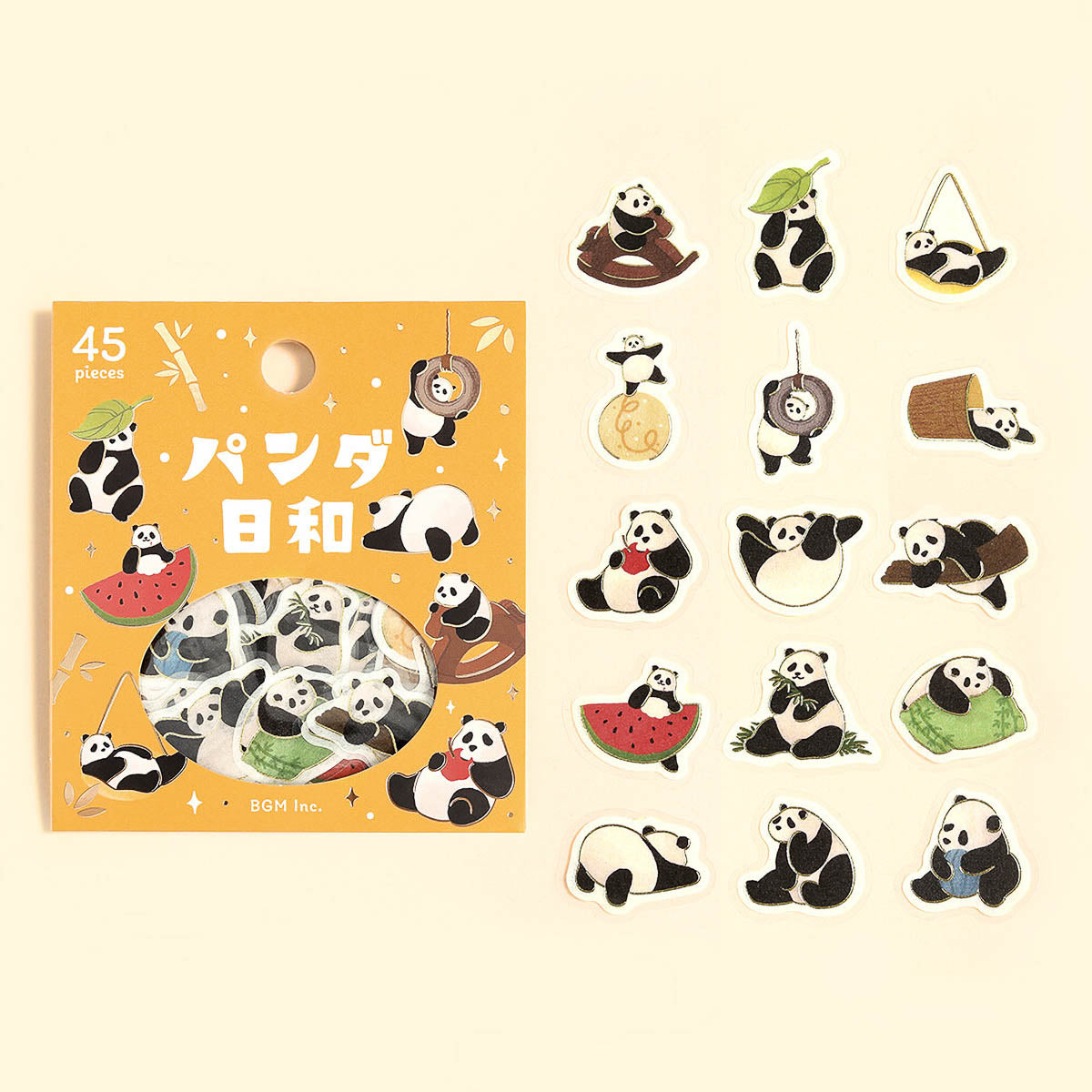 Flockensticker - Foil Stamp Stickers - Panda Weather