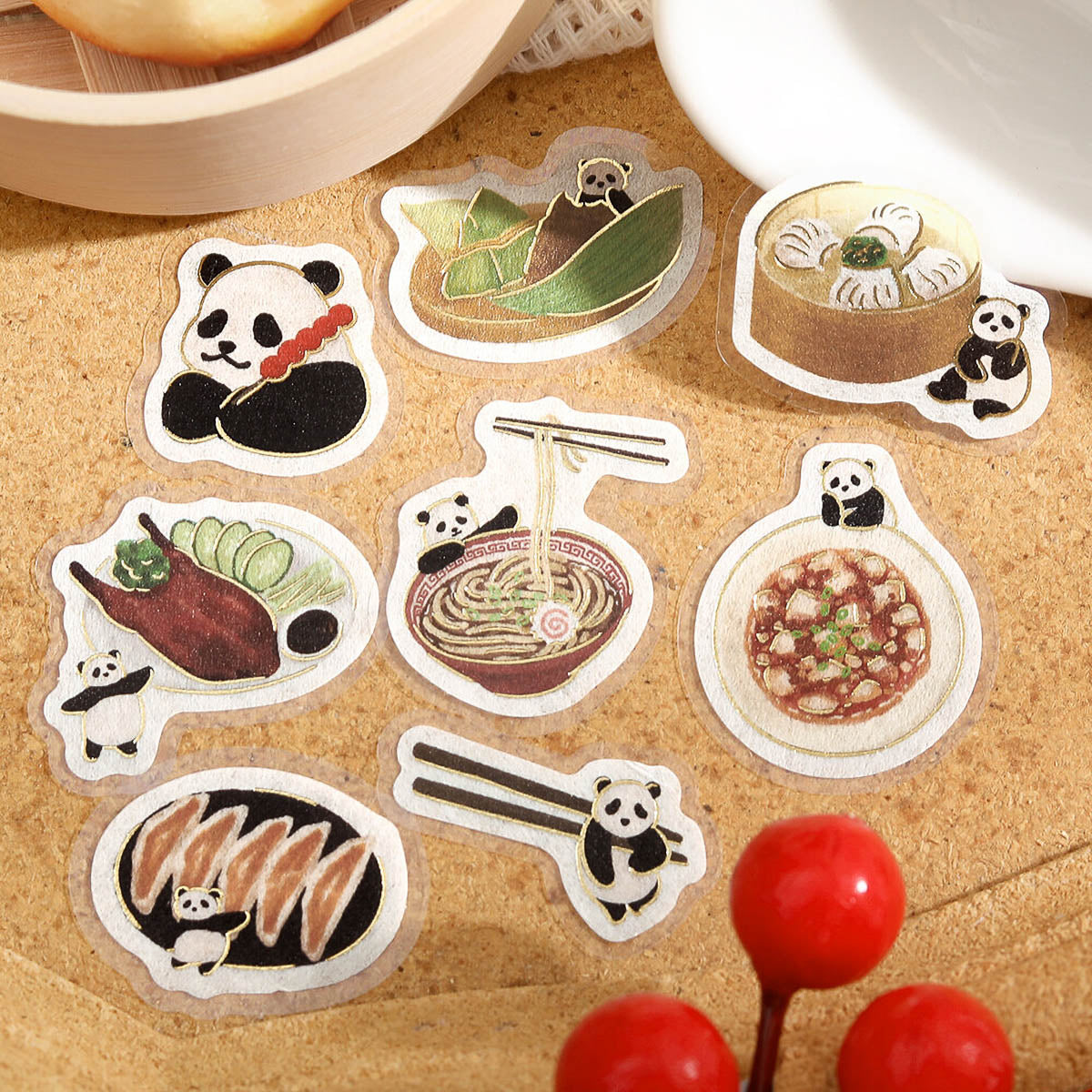 Flockensticker - Foil Stamp Stickers - Panda Weather
