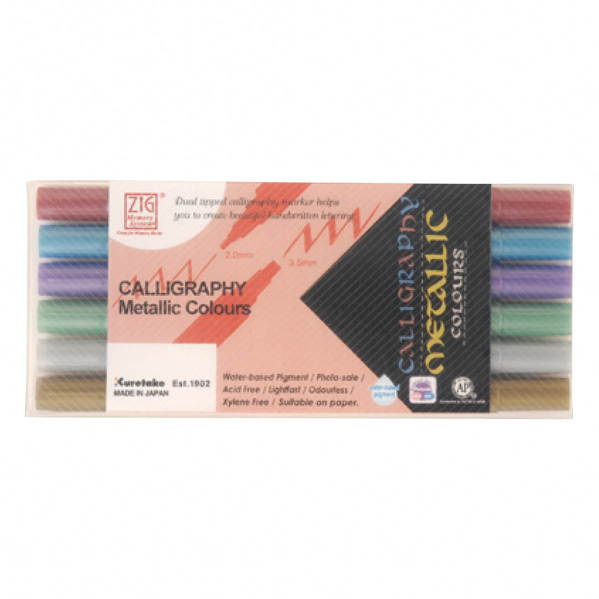 Filzstift - Kuretake - ZIG - Calligraphy - Metallic Colors
