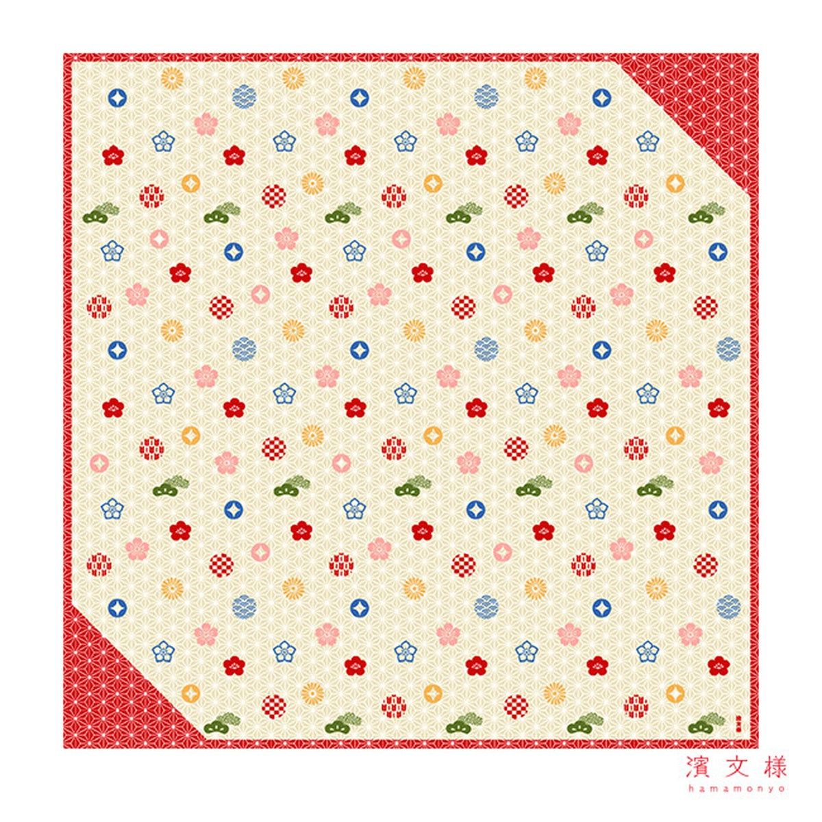 Furoshiki - Hama Monyo - Japanese Pattern - 90cm