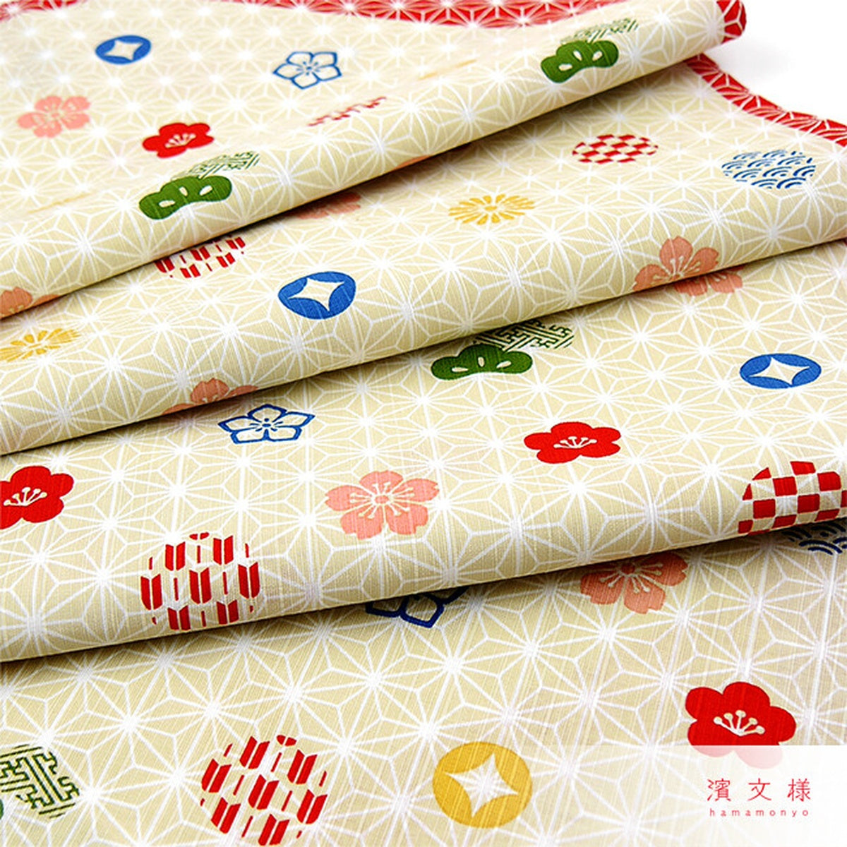 Furoshiki - Hama Monyo - Japanese Pattern - 90cm