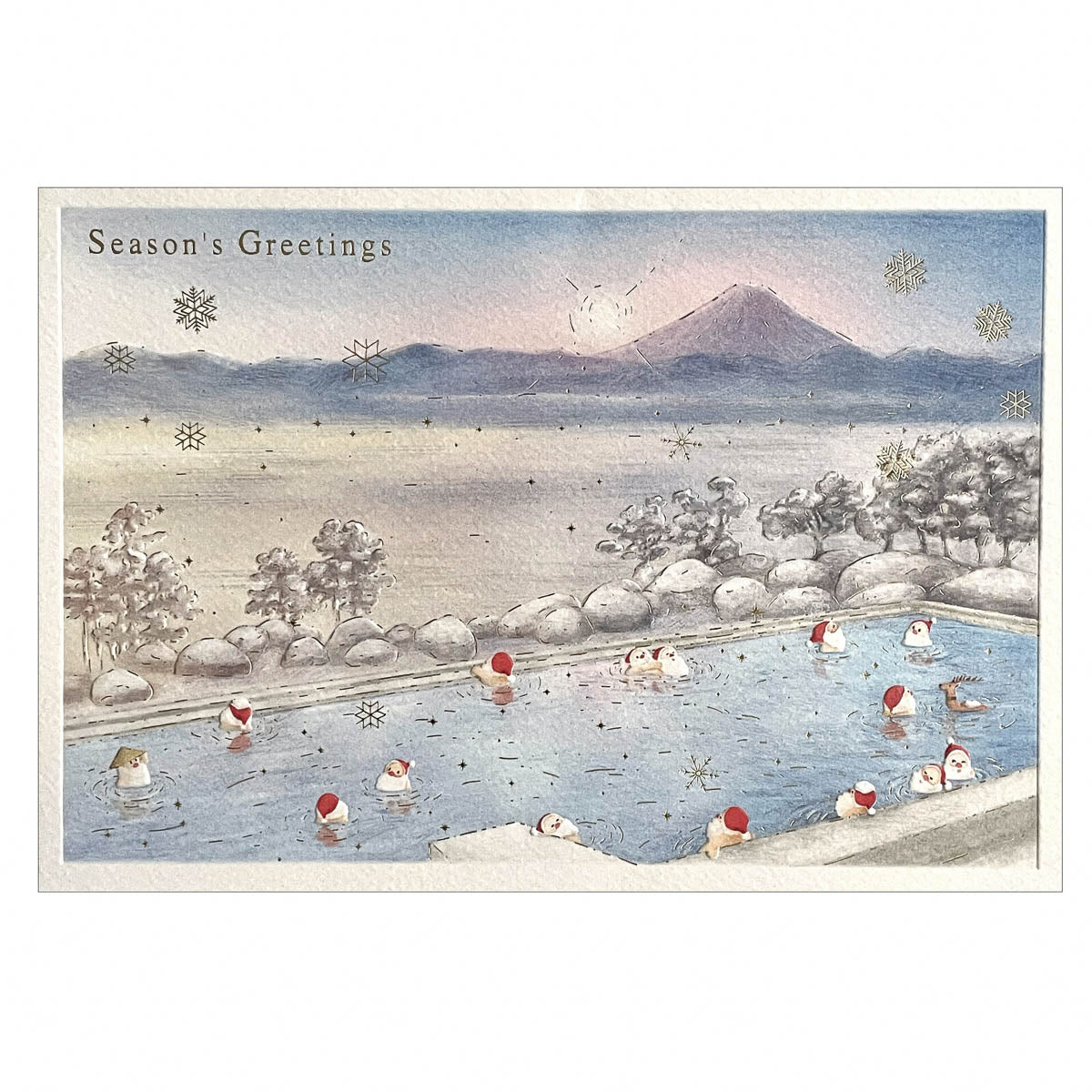 Grußkarte - Mini Santa - Faltkarte