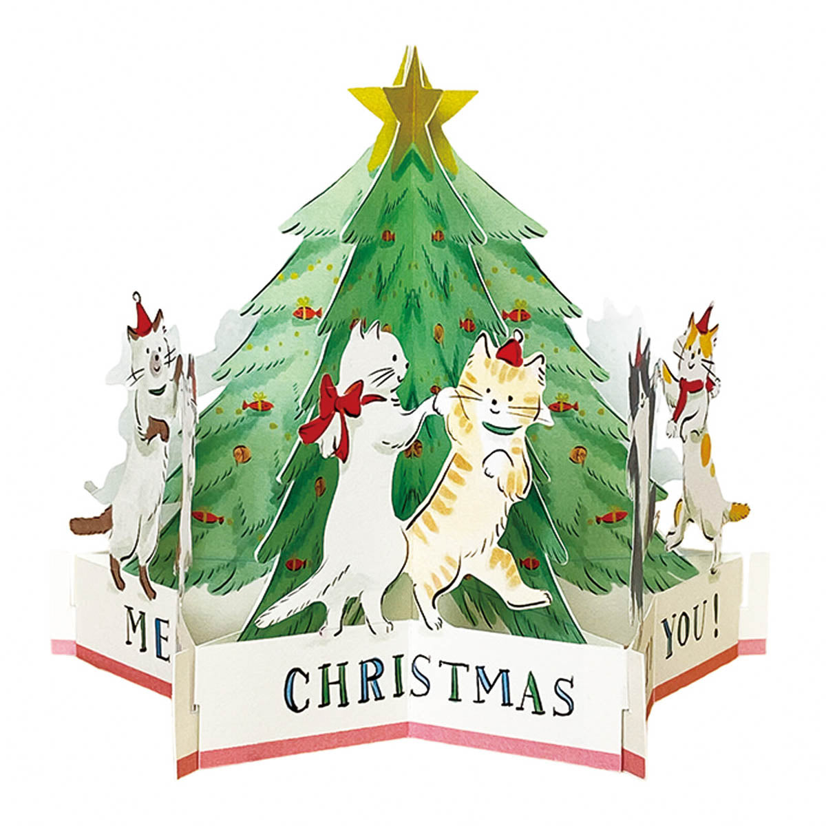 Grußkarte - 3D Christmas Card - Animals