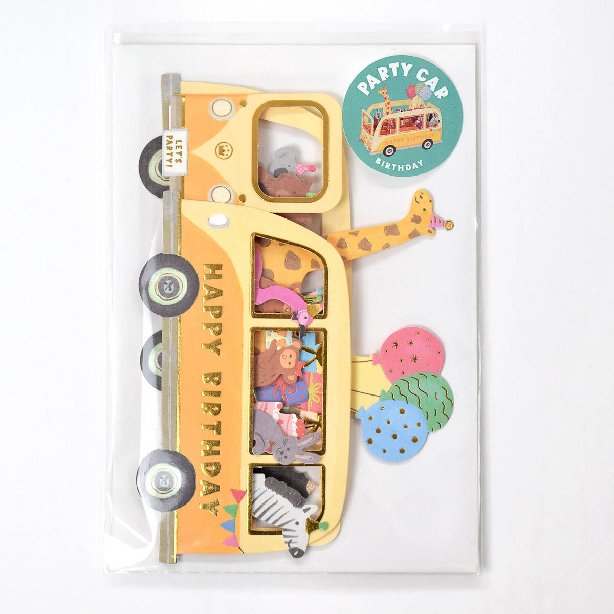 Grußkarte - Birthday Party Car