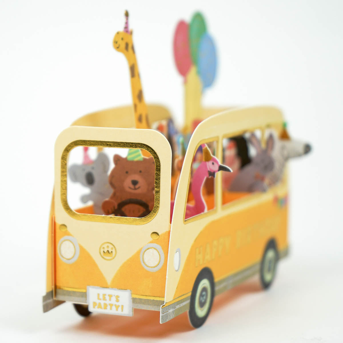 Grußkarte - Birthday Party Car