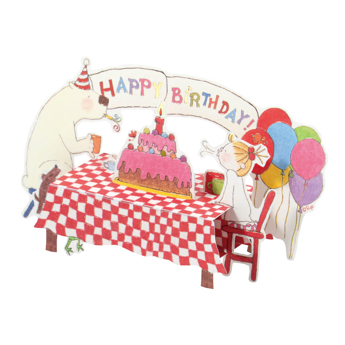 Grußkarte - 3D Birthday Card - Animals