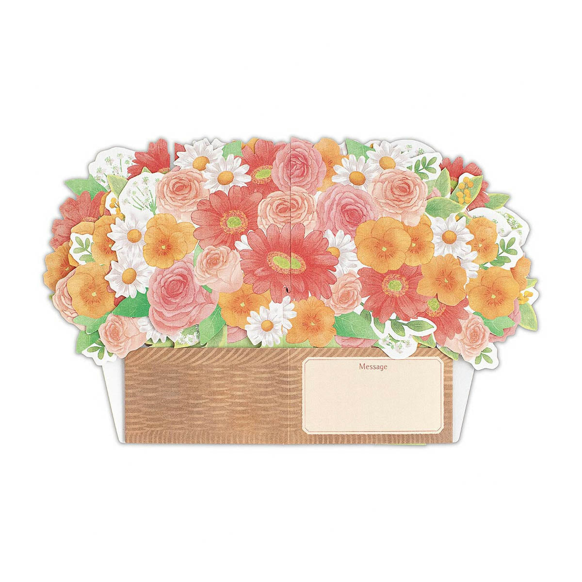 Grußkarte - 3D Card - Flower Basket