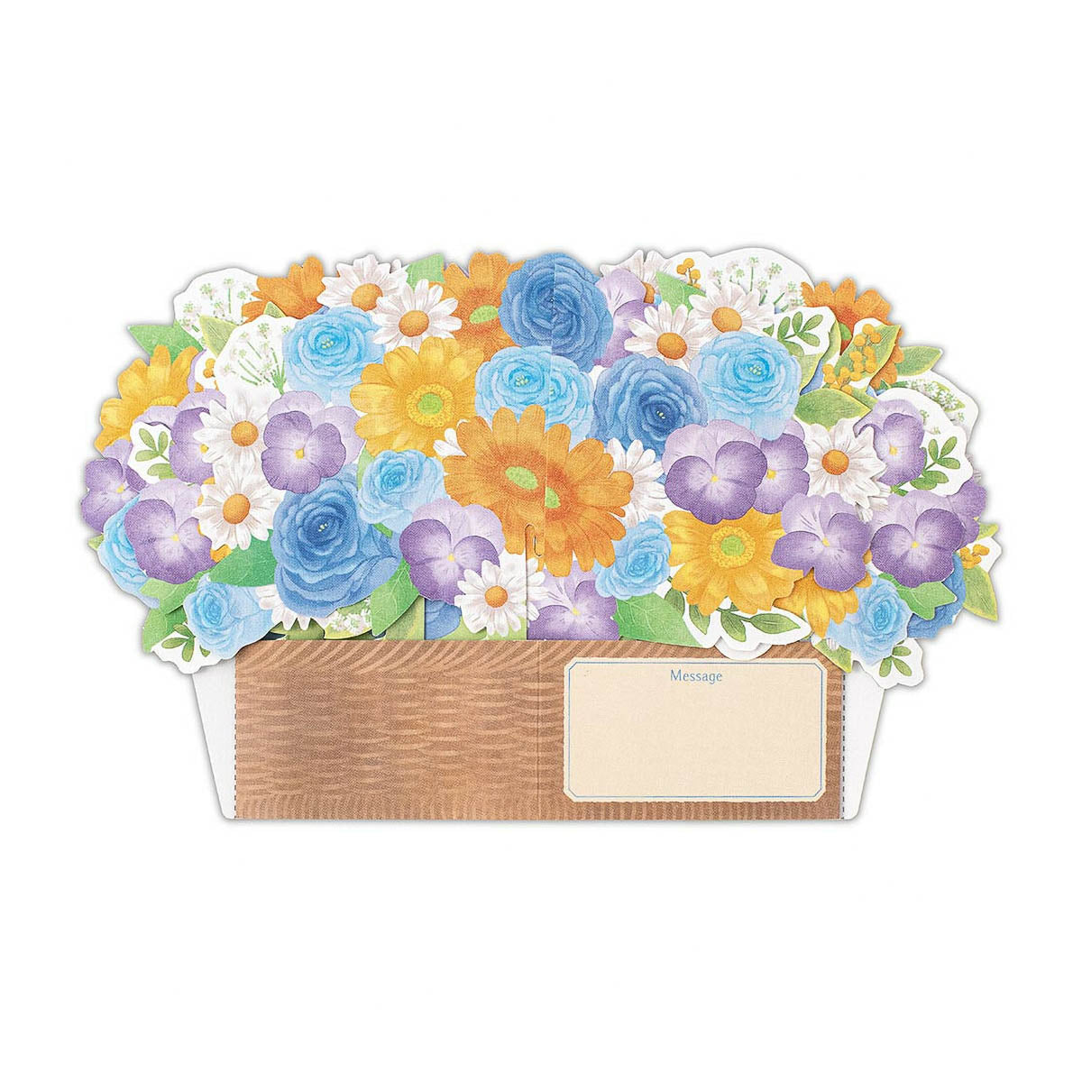 Grußkarte - 3D Card - Flower Basket
