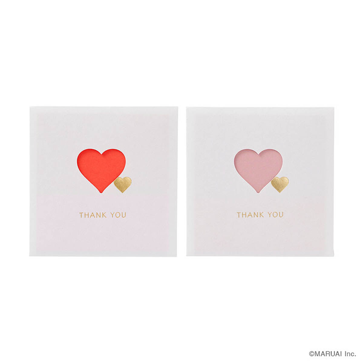 Grußkarte - Ausgestanzt - Golddruck - Thank You
