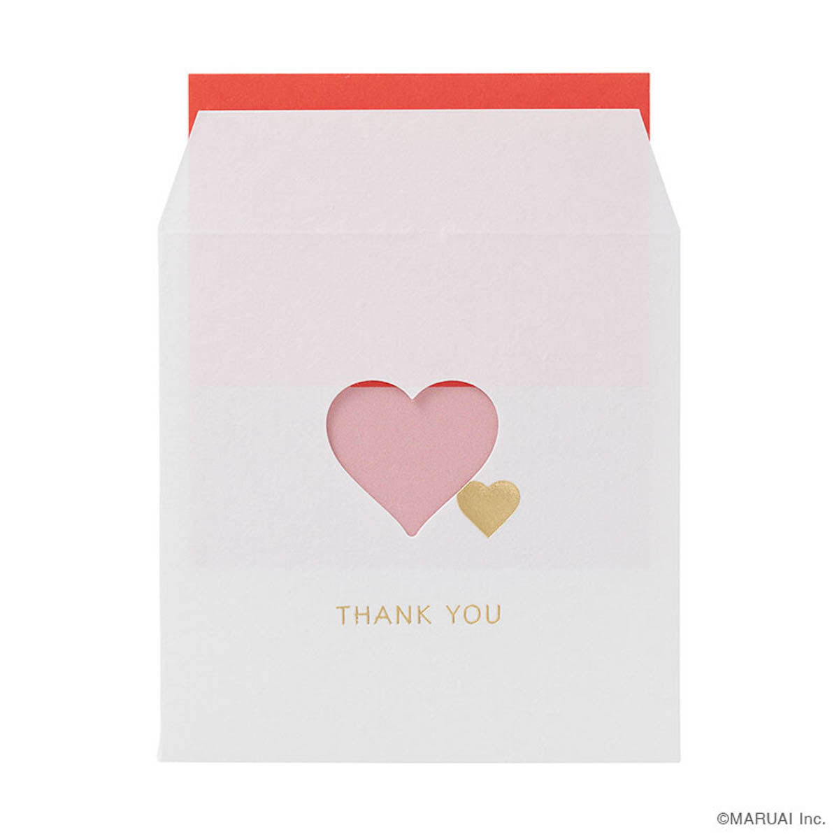 Grußkarte - Ausgestanzt - Golddruck - Thank You