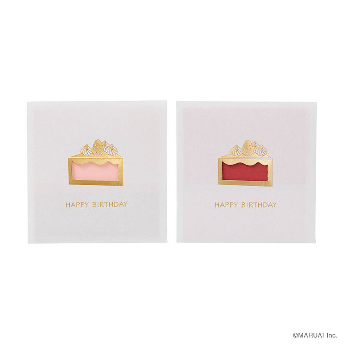 Grußkarte - Ausgestanzt - Golddruck - Happy Birthday