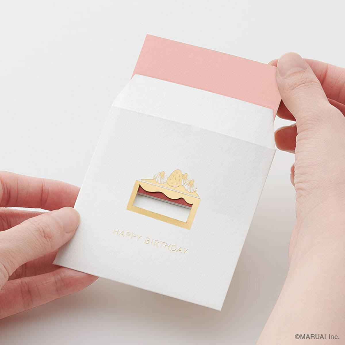 Grußkarte - Ausgestanzt - Golddruck - Happy Birthday
