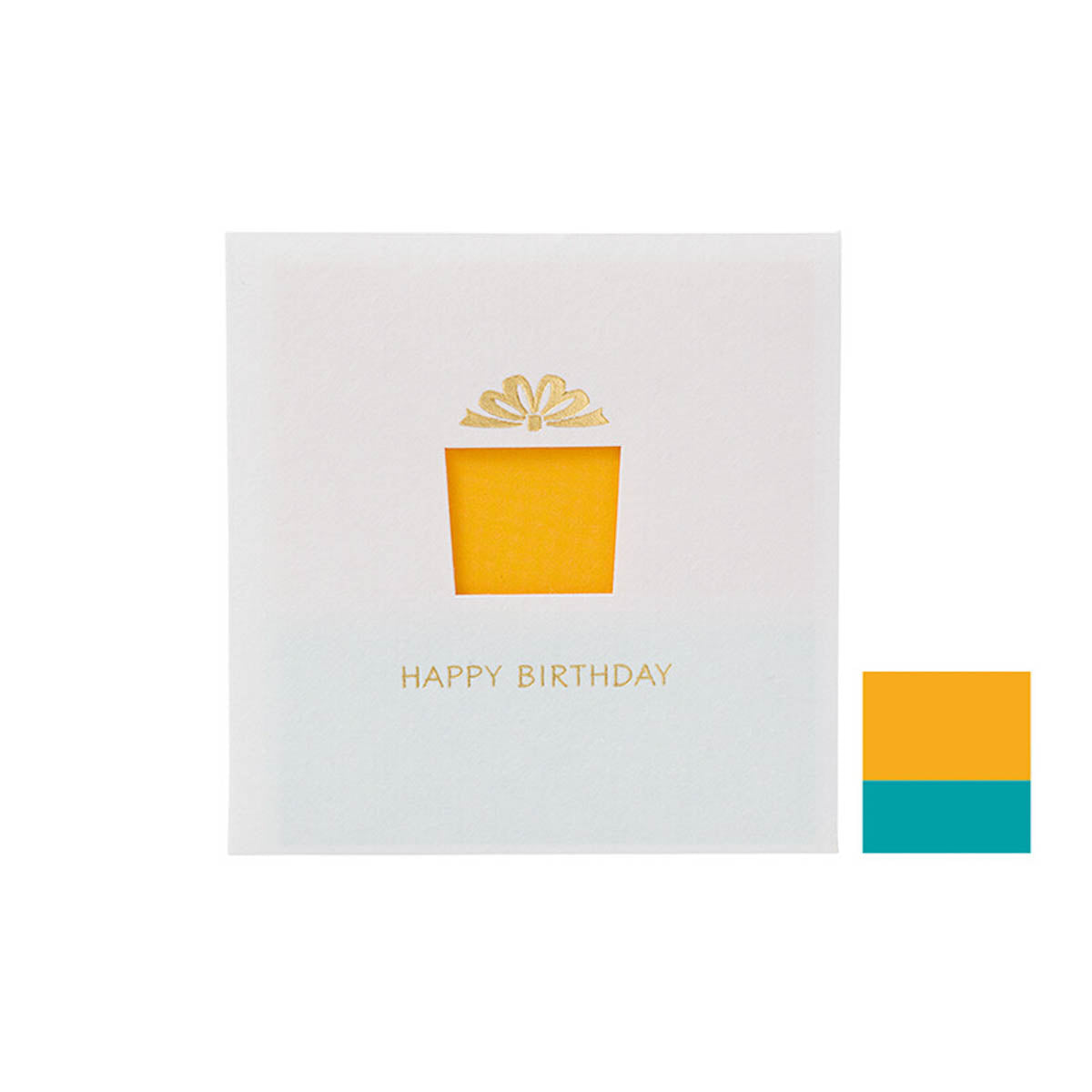 Grußkarte - Ausgestanzt - Golddruck - Happy Birthday