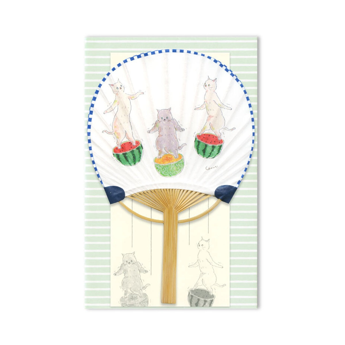 Grußkarte - Tokoro Komugi - Summer - Bamboo Fan