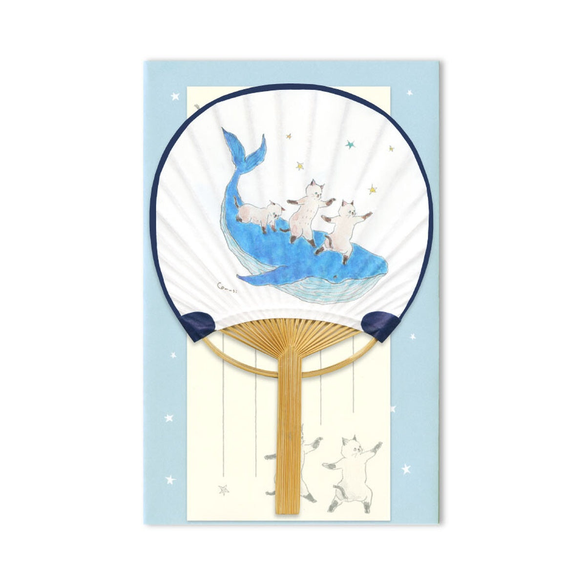 Grußkarte - Tokoro Komugi - Summer - Bamboo Fan