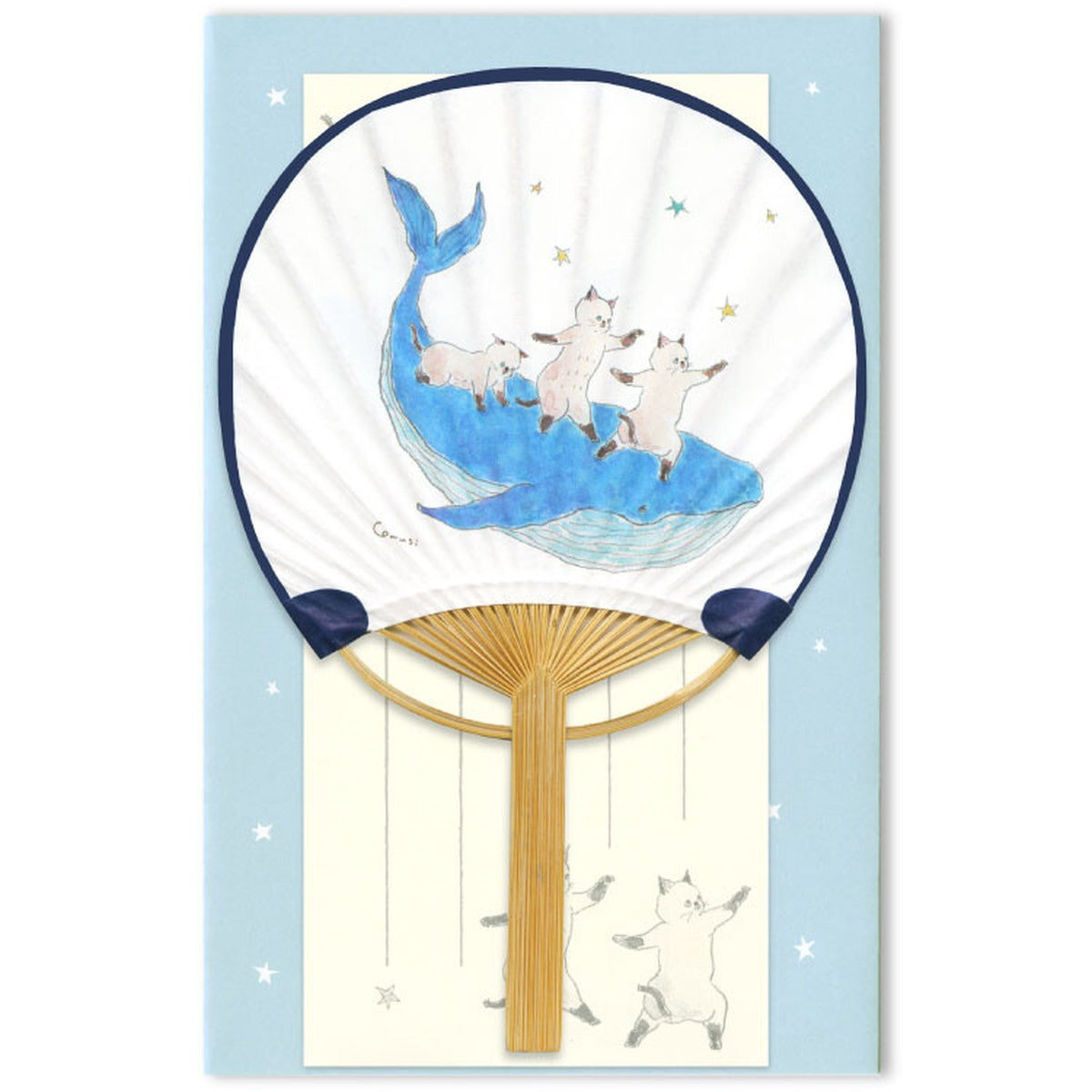 Grußkarte - Tokoro Komugi - Summer - Bamboo Fan