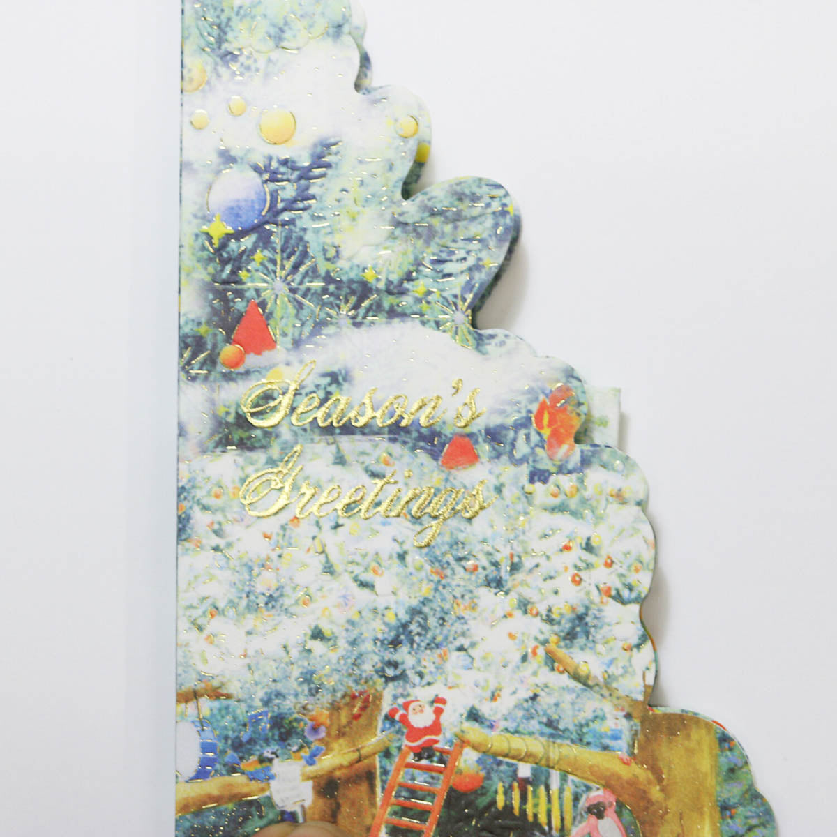 Grußkarte - Mini Santa - Panorama Pop-Up Card