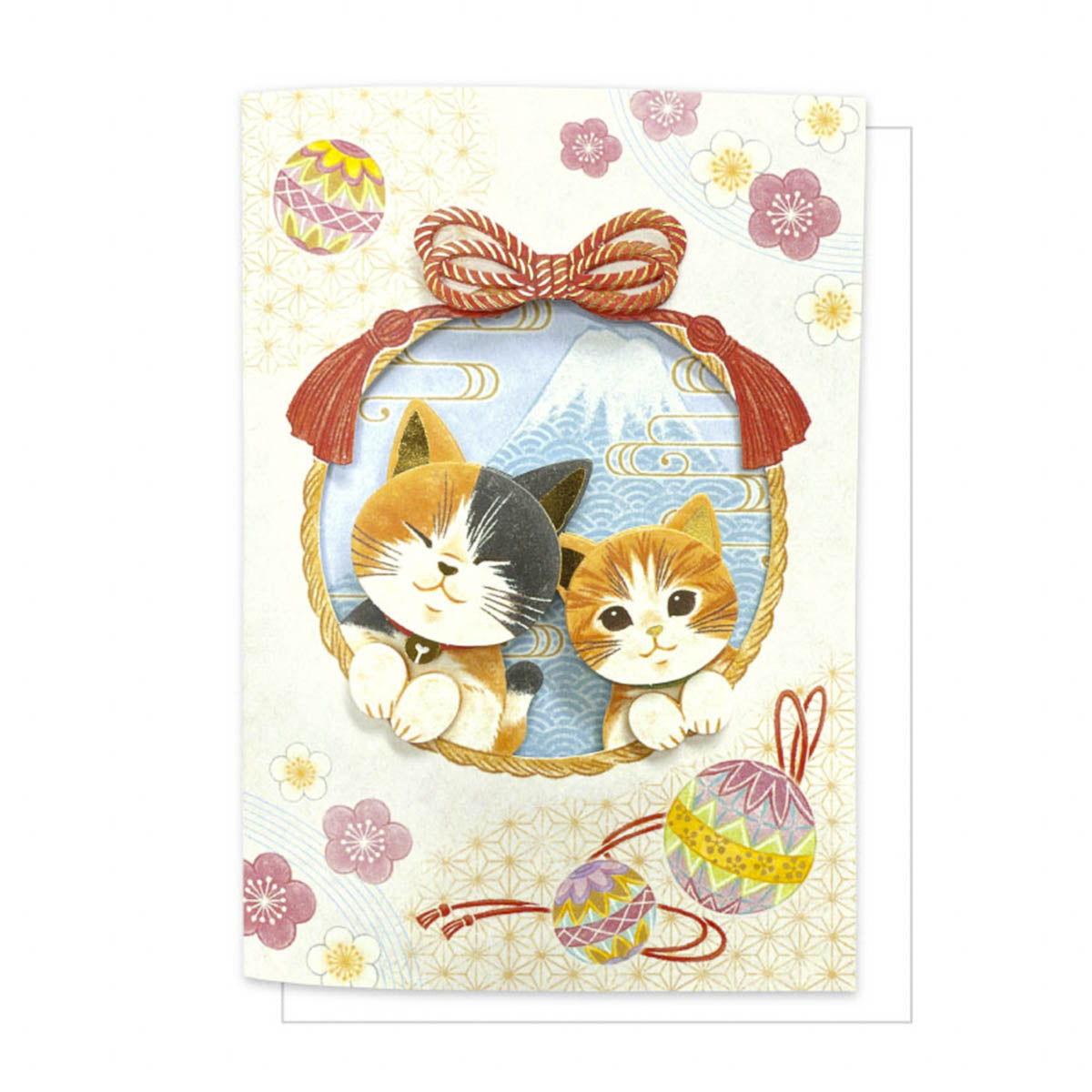 Grußkarte - Handmade 3D Card - Traditional Japanese Motifs
