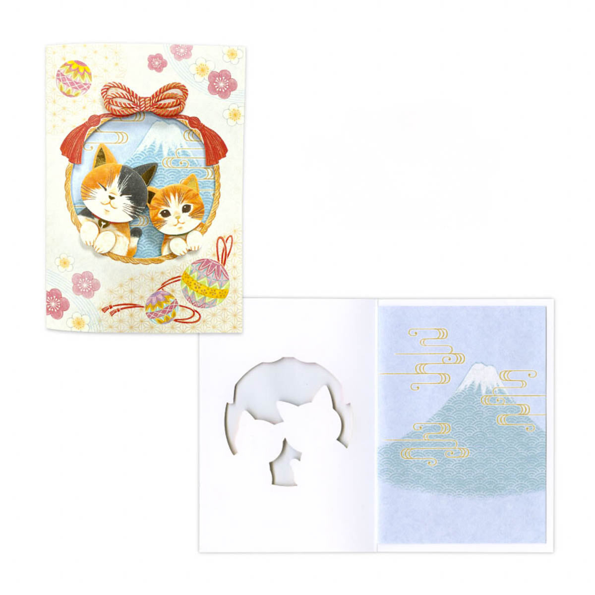 Grußkarte - Handmade 3D Card - Traditional Japanese Motifs