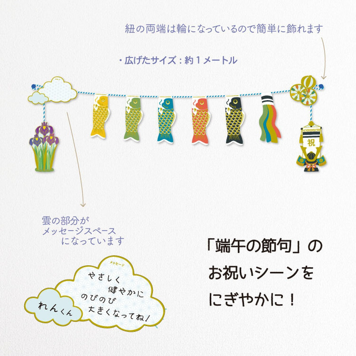 Girlande - Garland Card - Carp Streamer