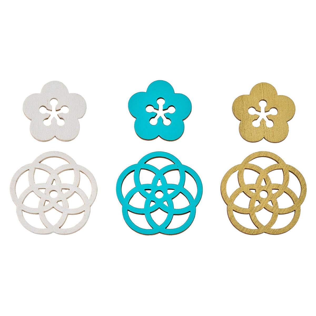 Deko-Ornament - Plum Blossoms - Metallica - 3-4cm