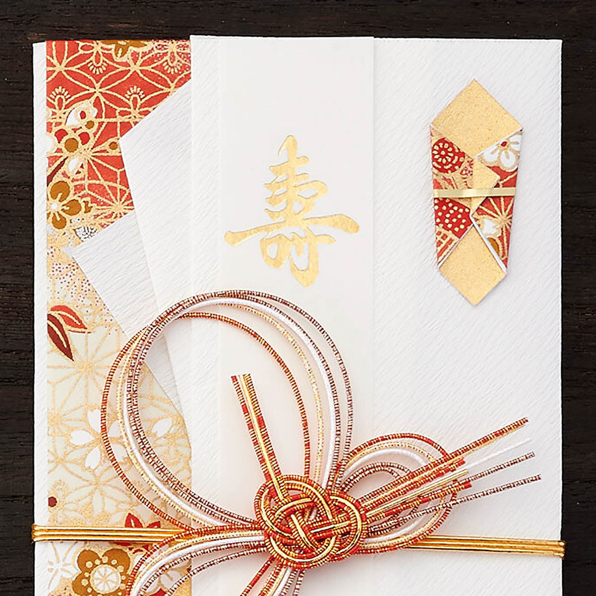 Geschenkumschlag - Blumen mit Gold